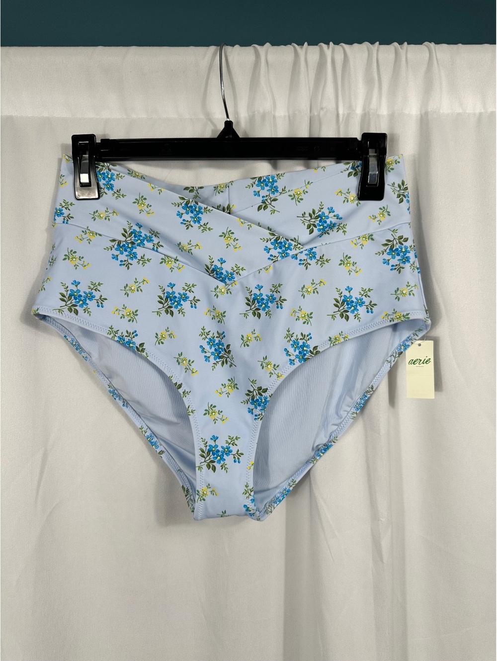 Aerie High-Waisted Floral Bikini Bottoms Size Large